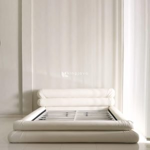 Divan Minimalis Kulit Putih Elegan Alabaster