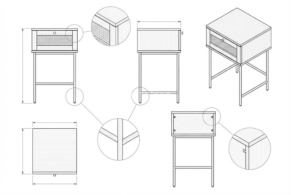 Meja Samping Modern - Desain Minimalis | Lumina