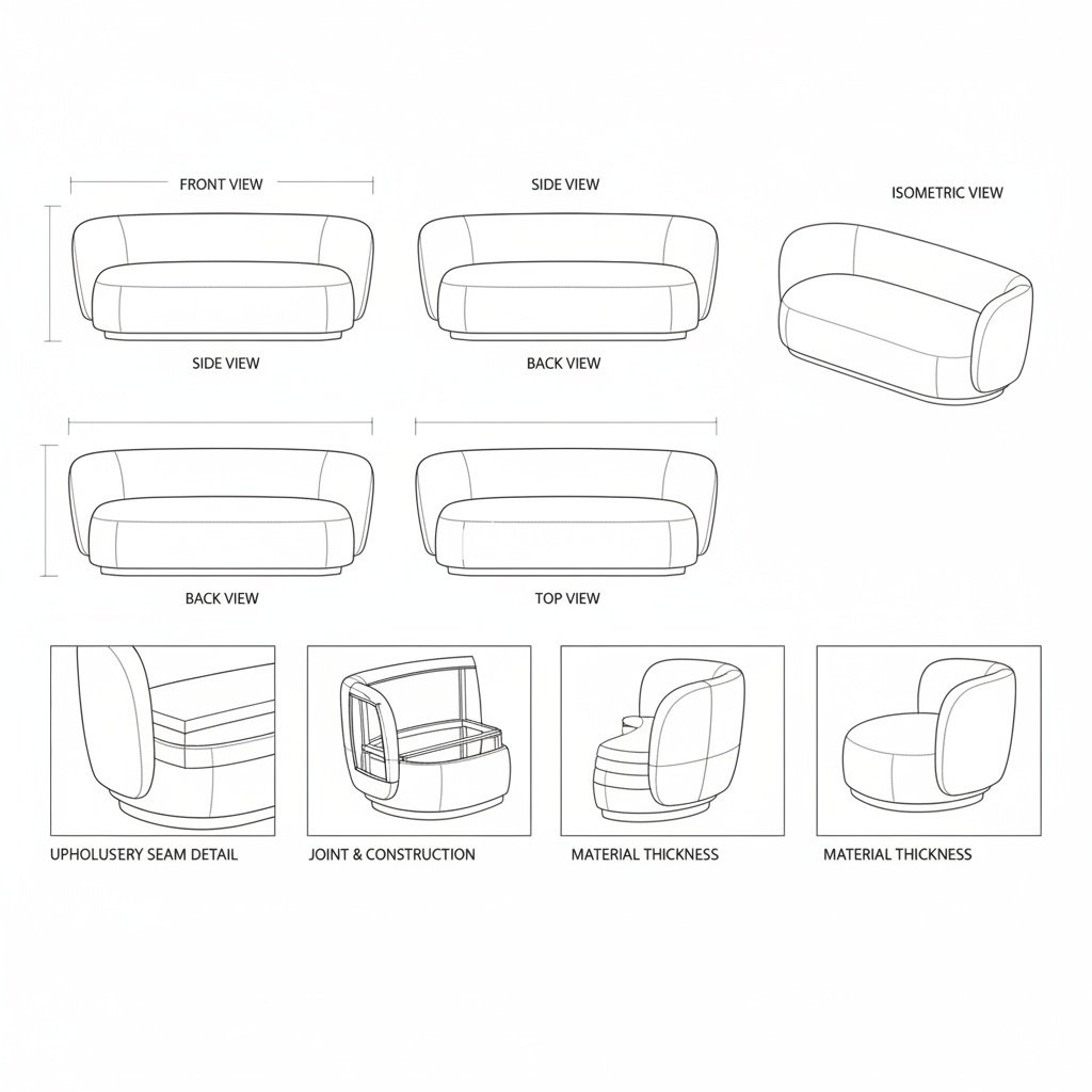 Sofa Boucle Modern - Aetheria | Minimalis & Mewah