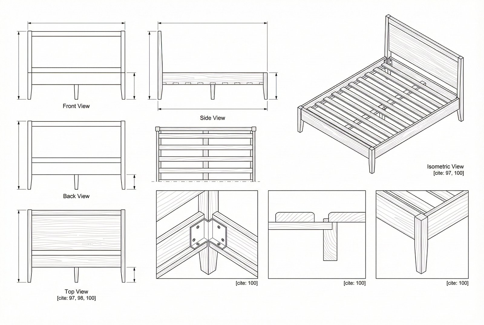 Tempat Tidur Kayu Minimalis - Desain Modern | Aethel