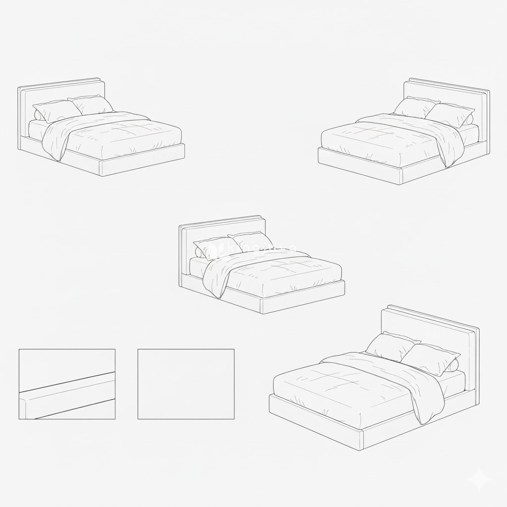 Tempat Tidur Platform Kain Minimalis Modern - Somnus