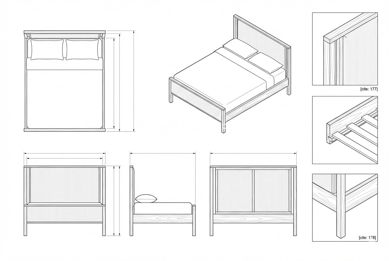 Tempat Tidur Jati Minimalis - Lorenzo (Kualitas Premium)
