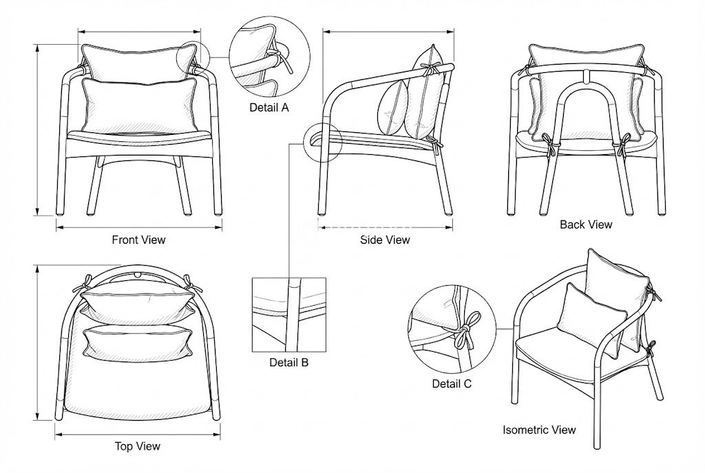 Kursi Lounge Kayu | Desain Minimalis Modern