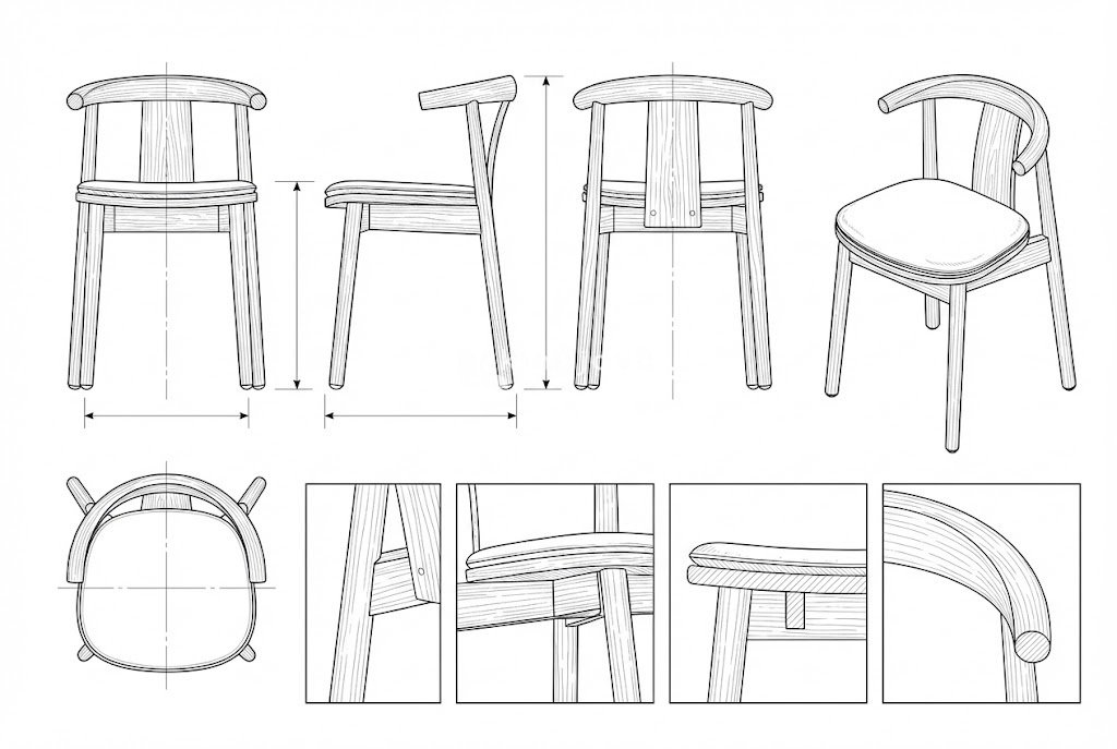 Kursi Makan Jati Oscar Gaya Minimalis Modern - Hudson