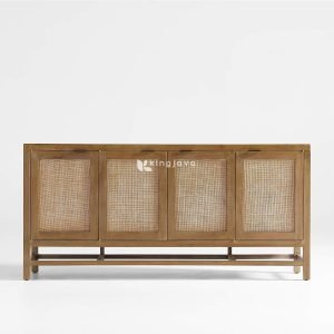 Bufet Rotan Kayu Solid Lancaster