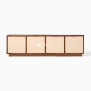 Bufet TV Kayu Jati Rotan Modern Minimalis - Lysander