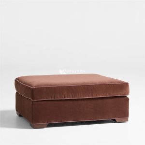 Ottoman Velvet Modern Minimalis Cokelat Muda - Verona