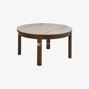 Meja Kopi Marmer Carrara - Desain Modern Minimalis