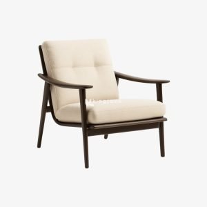 Kursi Lounge Kayu Solid Retro Minimalis - Solstice