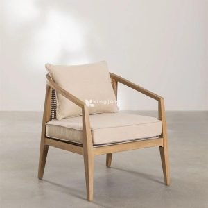 Kursi Santai Minimalis Kayu Rotan Tranquility