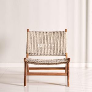 Kursi Minimalis Rotan Kayu Jati Natura