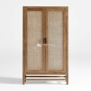 Lemari Pakaian Rotan Kayu Minimalis Riverside