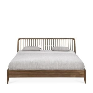 Tempat Tidur Jati Modern Minimalis Spindle Headboard - Sakura