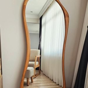 Cermin Lantai Kayu Solid Organik Natura