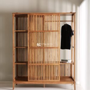 Lemari Pakaian Minimalis Kayu Jati Verona