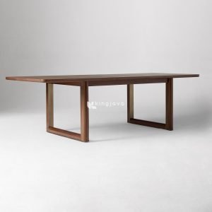 Meja Makan Jati Minimalis Rangka U Alaric