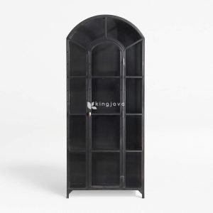 Lemari Pajangan Hitam Industrial Florence
