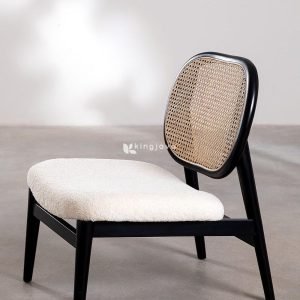 Kursi Makan Rotan Modern Kayu Solid Noir