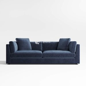 Sofa Kain Linen Modern Lengan Kotak Bantal Empuk - Azure Rest