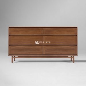 Laci Penyimpanan Kayu Solid Mid-Century Modern - Sovereign