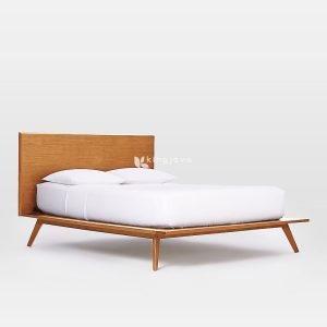 Tempat Tidur Minimalis Kayu Solid Greta - Rangka Platform
