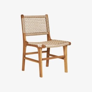 Kursi Cafe Kayu Jati Anyaman Klasik - Aurelia