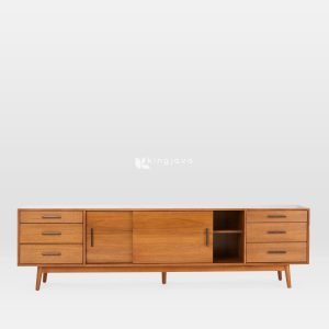 Credenza Kayu Jati Mid-Century Sonja | Penyimpanan Elegan