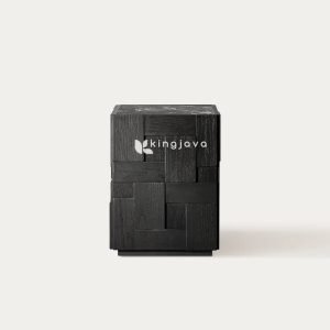 nakas kayu solid hitam modern dengan top marmer putih elegan