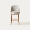 foto kursi bar kayu minimalis modern, kursi dengan sandaran kaki nyaman