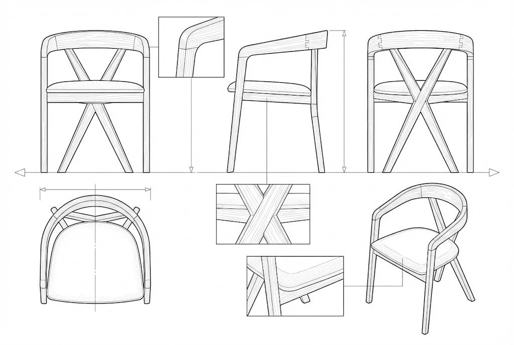 Kursi Makan Kayu Solid Modern Minimalis Himari - KingJava