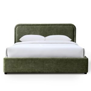 Tempat Tidur Matthew Minimalis Hijau Lumut - Headboard Empuk