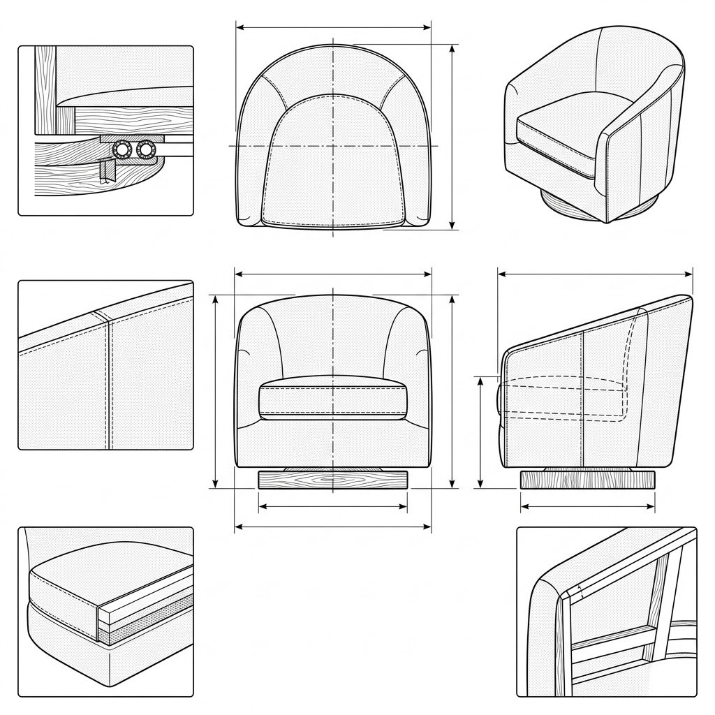 Kursi Oscar Kulit Asli