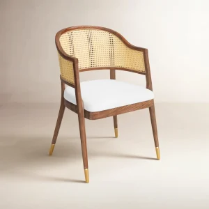 Kursi Makan Jati Rotan Alami Modern - Vino